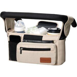 Universal Stroller Organizer with Insulated Cup Holder Detachable Phone Bag